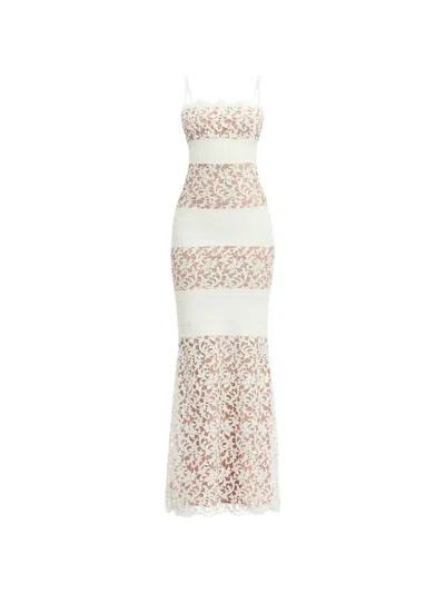 Herve Leger Marielle Guipure Lace-overlay Bandage-knit Maxi Dress In Multi