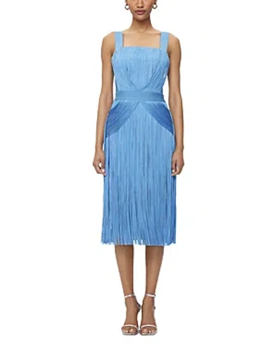 Herve Leger Marion Fringe Dress In Hydrangea