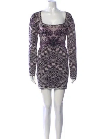 Pre-owned Herve Leger Melissa Mini Dress W/ Tags In Blue