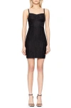 Herve Leger Metallic Ribbed-knit Mini Dress In Met Black