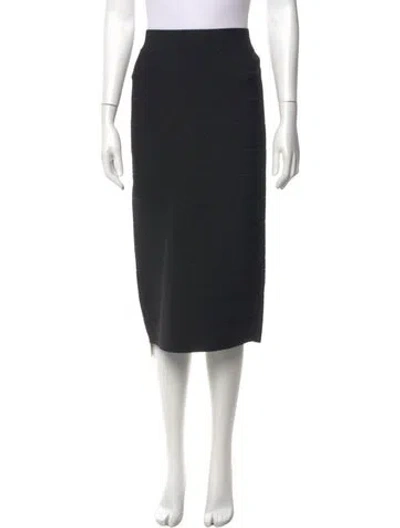 Pre-owned Herve Leger Midi Length Skirt In Black