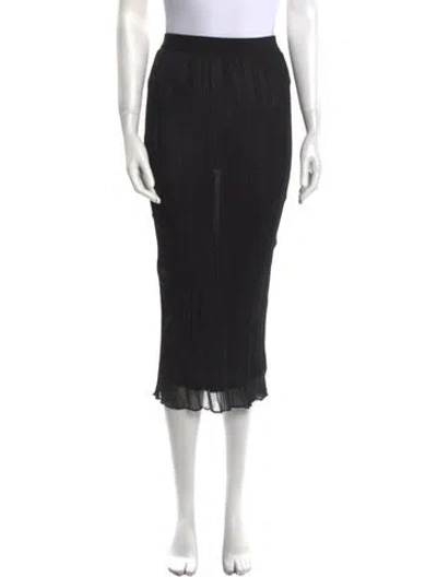 Pre-owned Herve Leger Midi Length Skirt In Black