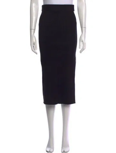 Pre-owned Herve Leger Midi Length Skirt In Black