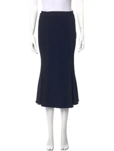 Pre-owned Herve Leger Midi Length Skirt In Blue