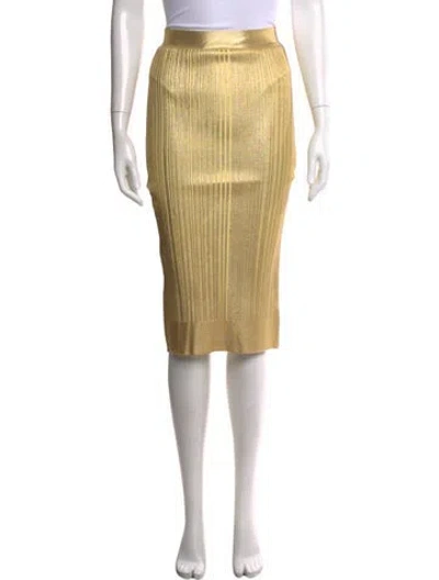 Pre-owned Herve Leger Midi Length Skirt W/ Tags