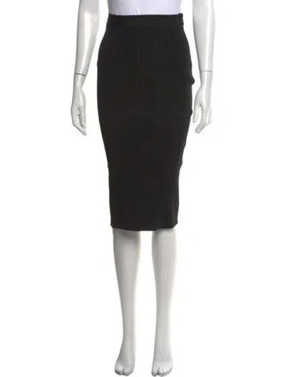 Pre-owned Herve Leger Midi Length Skirt W/ Tags In Black