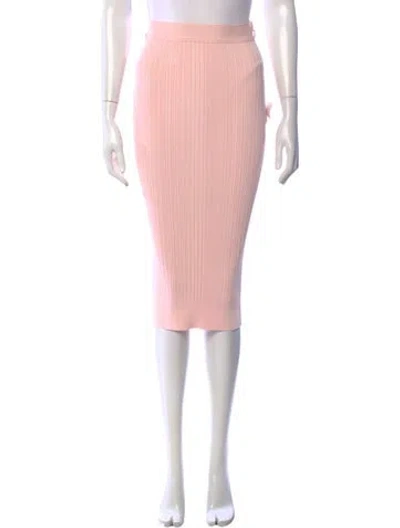 Pre-owned Herve Leger Midi Length Skirt W/ Tags In Pink