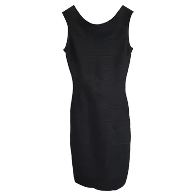 Herve Leger Mini Off-shoulder Bandage Dress In Black Rayon