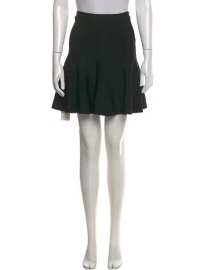 Pre-owned Herve Leger Mini Skirt In Black