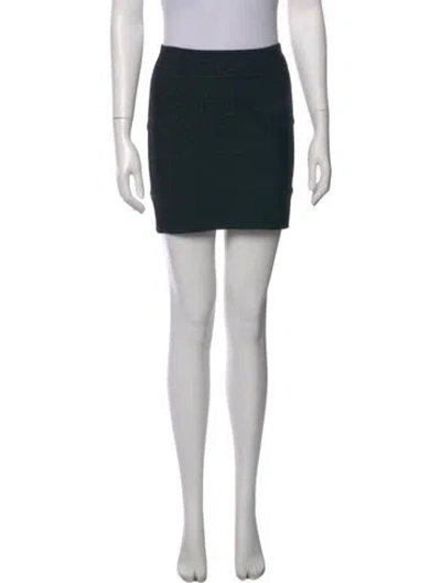 Pre-owned Herve Leger Mini Skirt In Black
