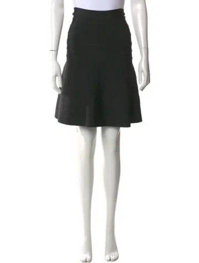 Pre-owned Herve Leger Mini Skirt In Black