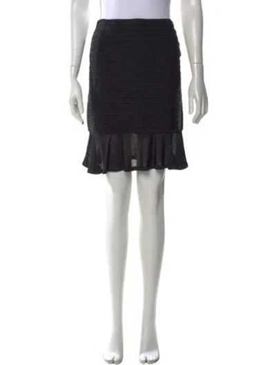 Pre-owned Herve Leger Mini Skirt In Black