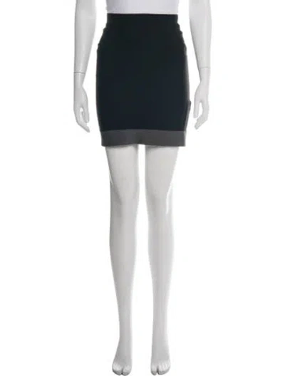 Pre-owned Herve Leger Mini Skirt In Black
