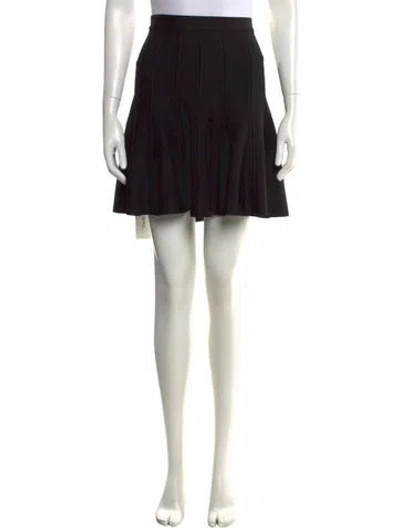 Pre-owned Herve Leger Mini Skirt In Black