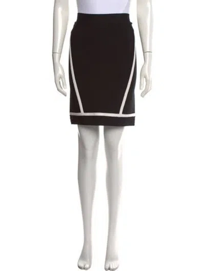Pre-owned Herve Leger Mini Skirt In Black
