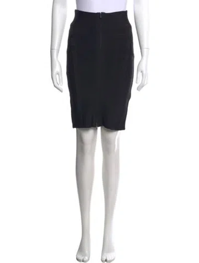 Pre-owned Herve Leger Mini Skirt In Black