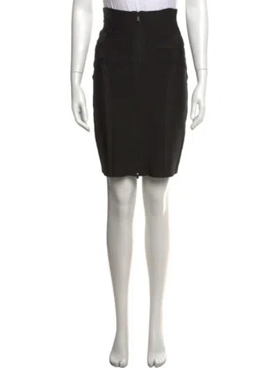 Pre-owned Herve Leger Mini Skirt In Black