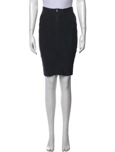 Pre-owned Herve Leger Mini Skirt In Black
