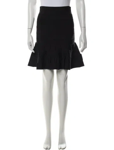 Pre-owned Herve Leger Mini Skirt In Black