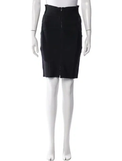 Pre-owned Herve Leger Mini Skirt In Black