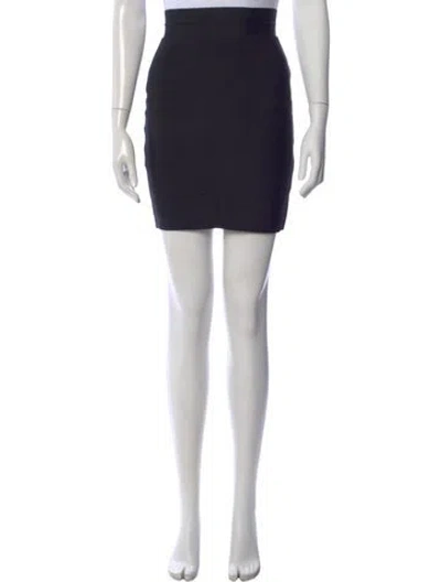 Pre-owned Herve Leger Mini Skirt In Blue