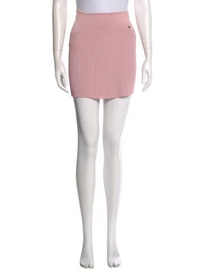 Pre-owned Herve Leger Mini Skirt In Pink