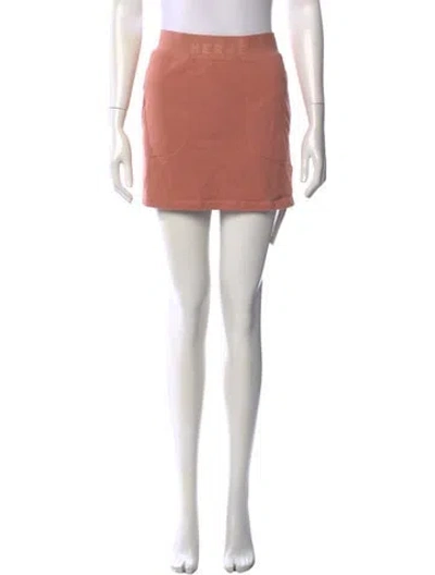 Pre-owned Herve Leger Mini Skirt In Pink