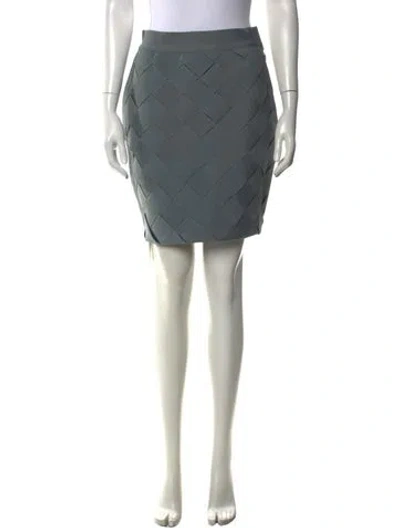 Pre-owned Herve Leger Mini Skirt W/ Tags In Grey