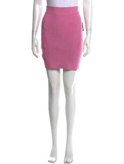 Pre-owned Herve Leger Mini Skirt W/ Tags In Pink