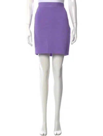 Pre-owned Herve Leger Mini Skirt W/ Tags In Purple