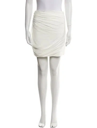 Pre-owned Herve Leger Mini Skirt W/ Tags In White