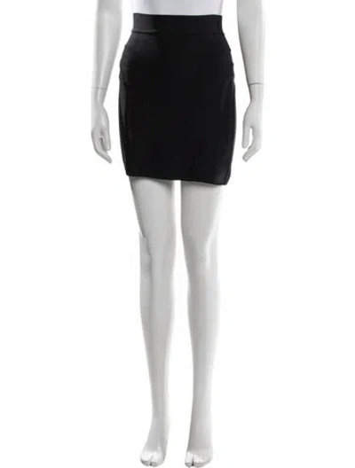 Pre-owned Herve Leger Mini Skirt In White