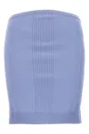 Herve Leger Hervé Léger Mix Zipped Knitted Skirt In Purple