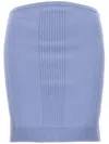 Herve Leger Hervé Léger Mix Zipped Knitted Skirt In Blue