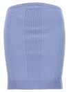 Herve Leger Hervé Léger Mix Zipped Knitted Skirt In Blue