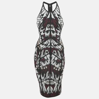 Pre-owned Herve Leger Multicolor Jacquard Knit Jourdan Midi Dress Xs