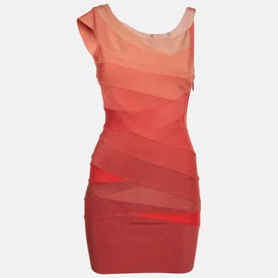 Herve Leger Multicolour Tonal Bandage Mini Dress