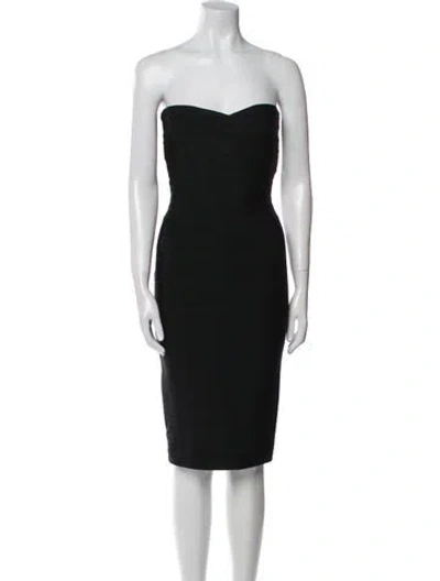Pre-owned Herve Leger Nazik Bandage Knee-length Dress In Black