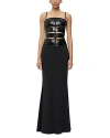 Herve Leger Nova Sequin Gown In Black