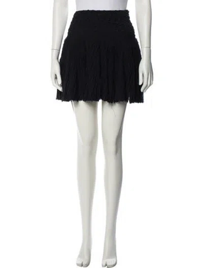 Pre-owned Herve Leger Nylon Mini Skirt In Black