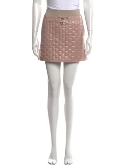 Pre-owned Herve Leger Nylon Mini Skirt W/ Tags In Neutrals