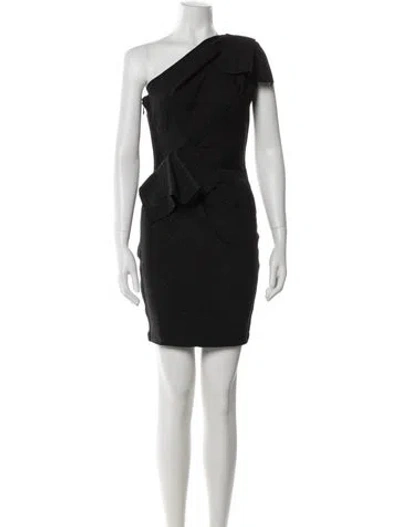 Pre-owned Herve Leger One-shoulder Mini Dress In Multi