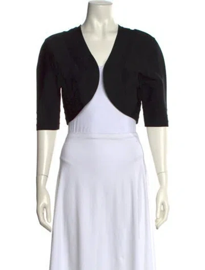 Pre-owned Herve Leger Open Front Sweater In Black