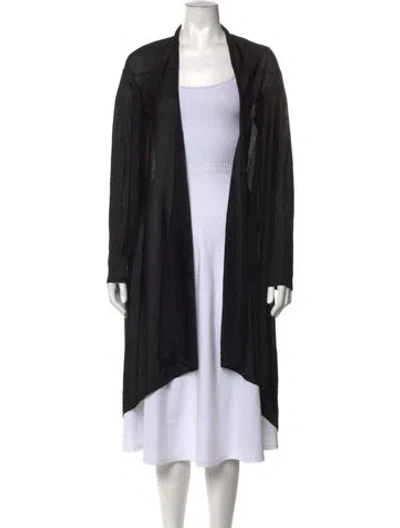 Pre-owned Herve Leger Open Front Sweater In Black