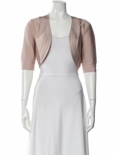 Pre-owned Herve Leger Open Front Sweater In Pink