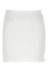 Herve Leger Hervé Léger 'ottoman Low Rise Mini' Skirt In White