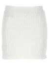 Herve Leger Hervé Léger 'ottoman Low Rise Mini' Skirt In White