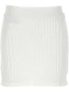 Herve Leger Hervé Léger 'ottoman Low Rise Mini' Skirt In White