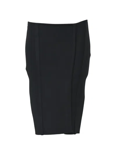 Pre-owned Herve Leger Panelled Pencil Skirt In Black