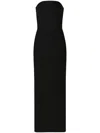 Herve Leger Icon Chevron Bustier Gown In Black
